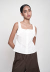 Gentry Sleeveless Top (Offwhite)