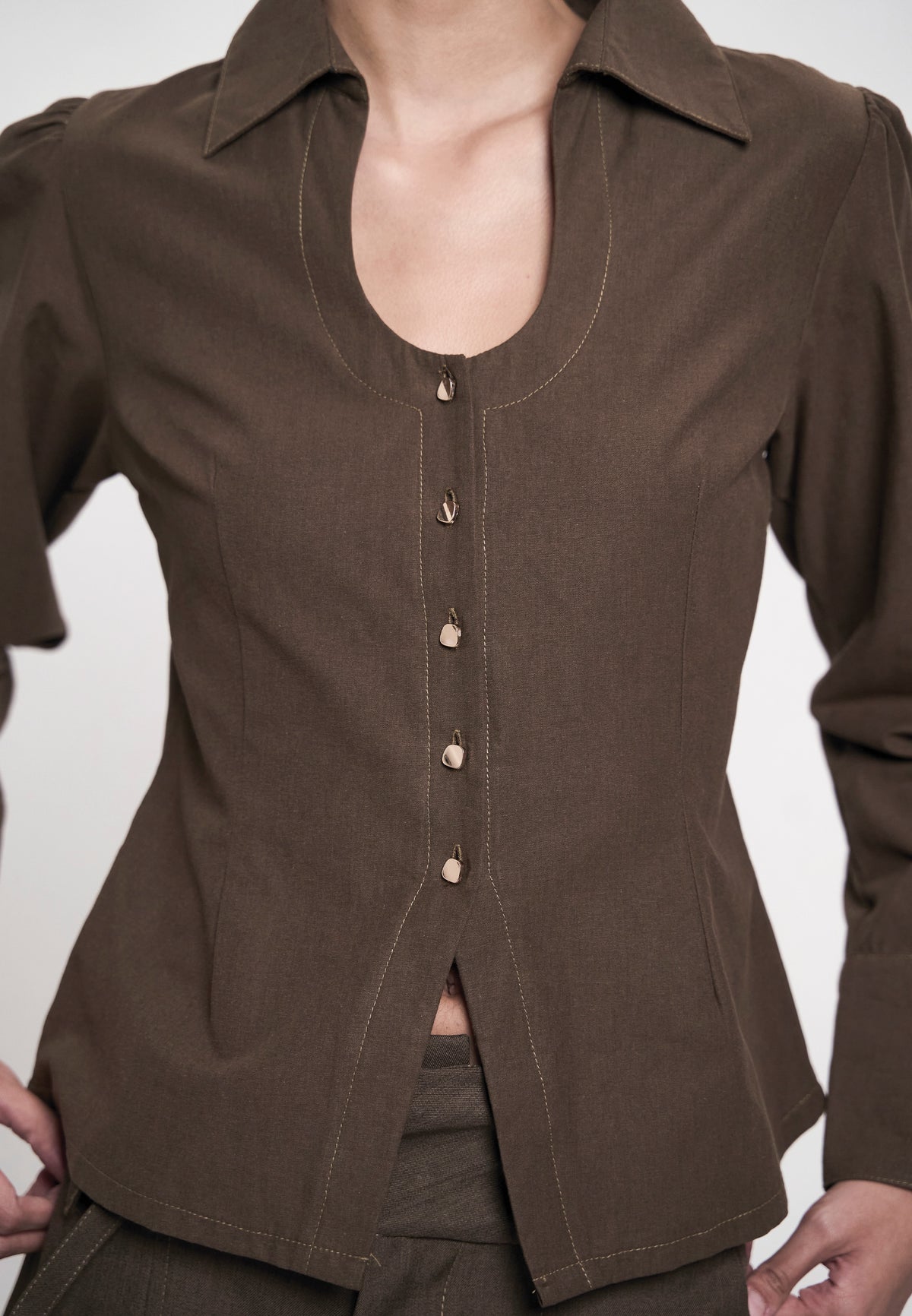 Germa Long Sleeve Top (Brown)