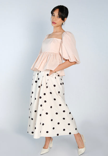 Mark Bumgarner X Vania Romoff For Plains & Prints Gia Short Sleeve Top (Blush)