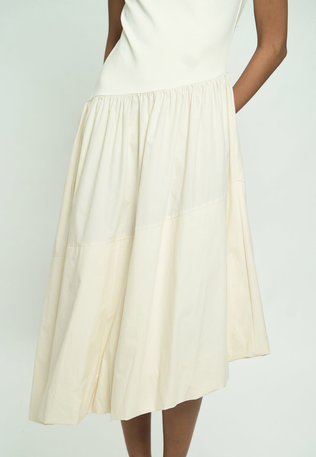Ginc Short Sleeve Dress (Cream)