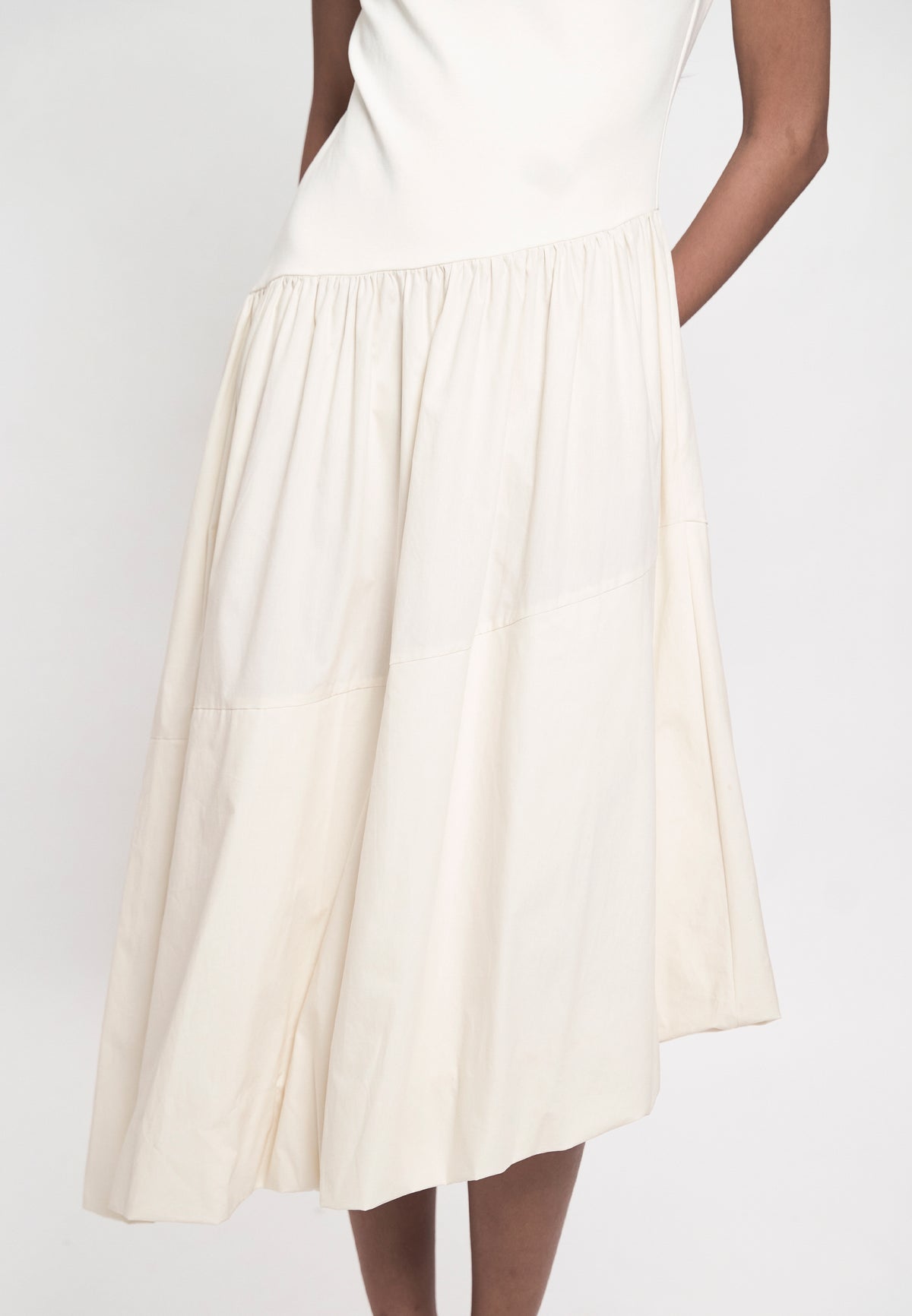 Ginc Short Sleeve Dress (Cream)