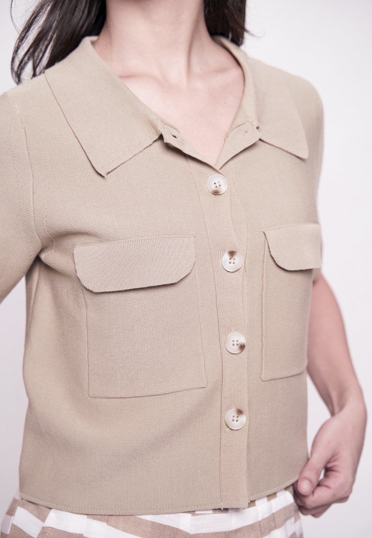 Guanna Short Sleeve Top (Taupe)