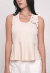 Harmonie Sleeveless Top (Light Peach)