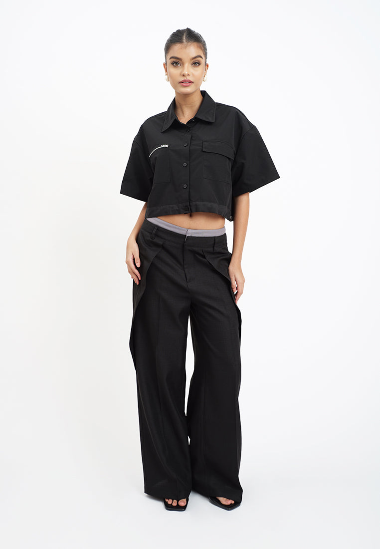 Raf Heron Short Sleeve Top (Black)