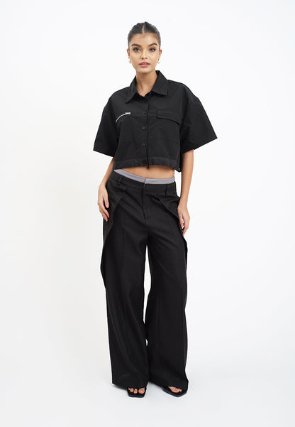 Raf Heron Short Sleeve Top (Black)