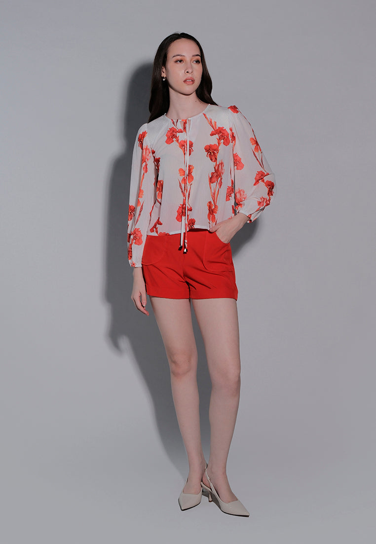 Holiday 2025 Indee Long Sleeve Top (Printed Red)