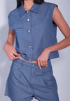 DNM Studios x Raxenne Isabelas Sleeveless Top (Blue)