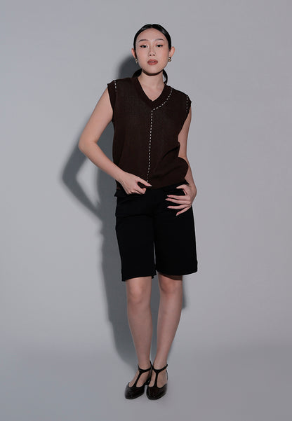Holiday 2025 Izaya Sleeveless Top (Brown)