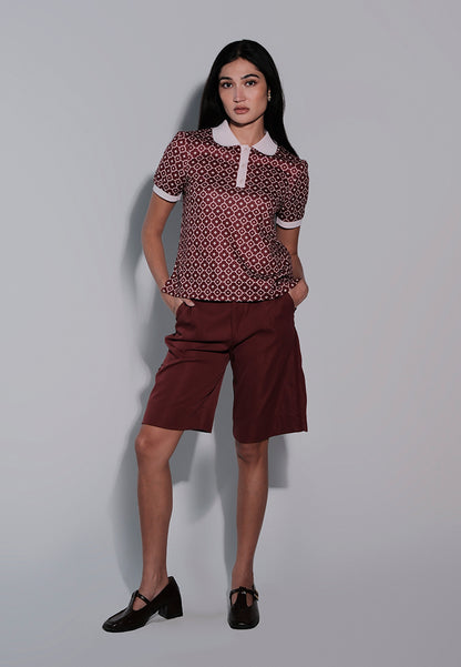 Holiday 2025 Javelin Short Sleeve Sport Shirt Top (Printed Wine)