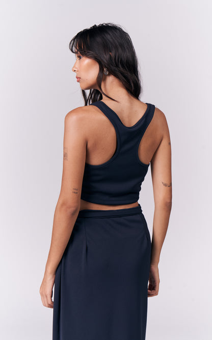 Jazmine Sleeveless And Skirt (Navy)