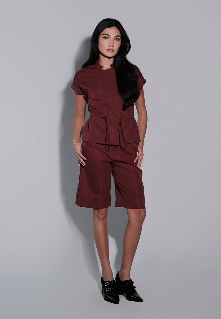 Holiday 2025 Jeopard Extended Sleeve Top  (Burgundy)