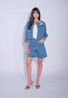 DNM Studios x Raxenne Kingfisher Shorts W/ Embro (Blue)