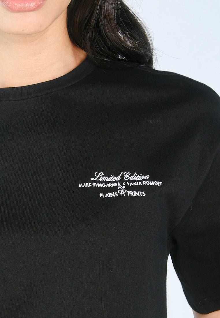 Mark Bumgarner X Vania Romoff For Plains & Prints Limited Edition Tee Top (Black)