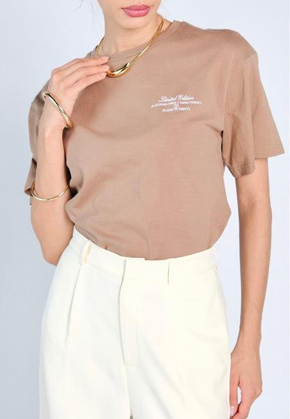 Mark Bumgarner X Vania Romoff For Plains & Prints Limited Edition Tee Top (Brown)