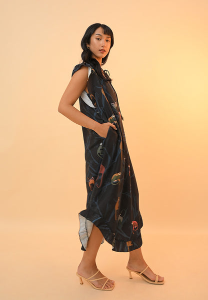 Monkey Short Sleeve Dress - Summer Dresses (Multi)