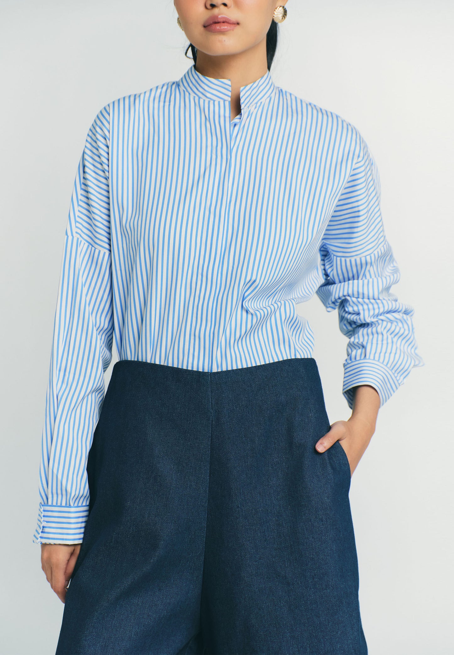 RAF Pear Long Sleeve W/ Belt (Blue )