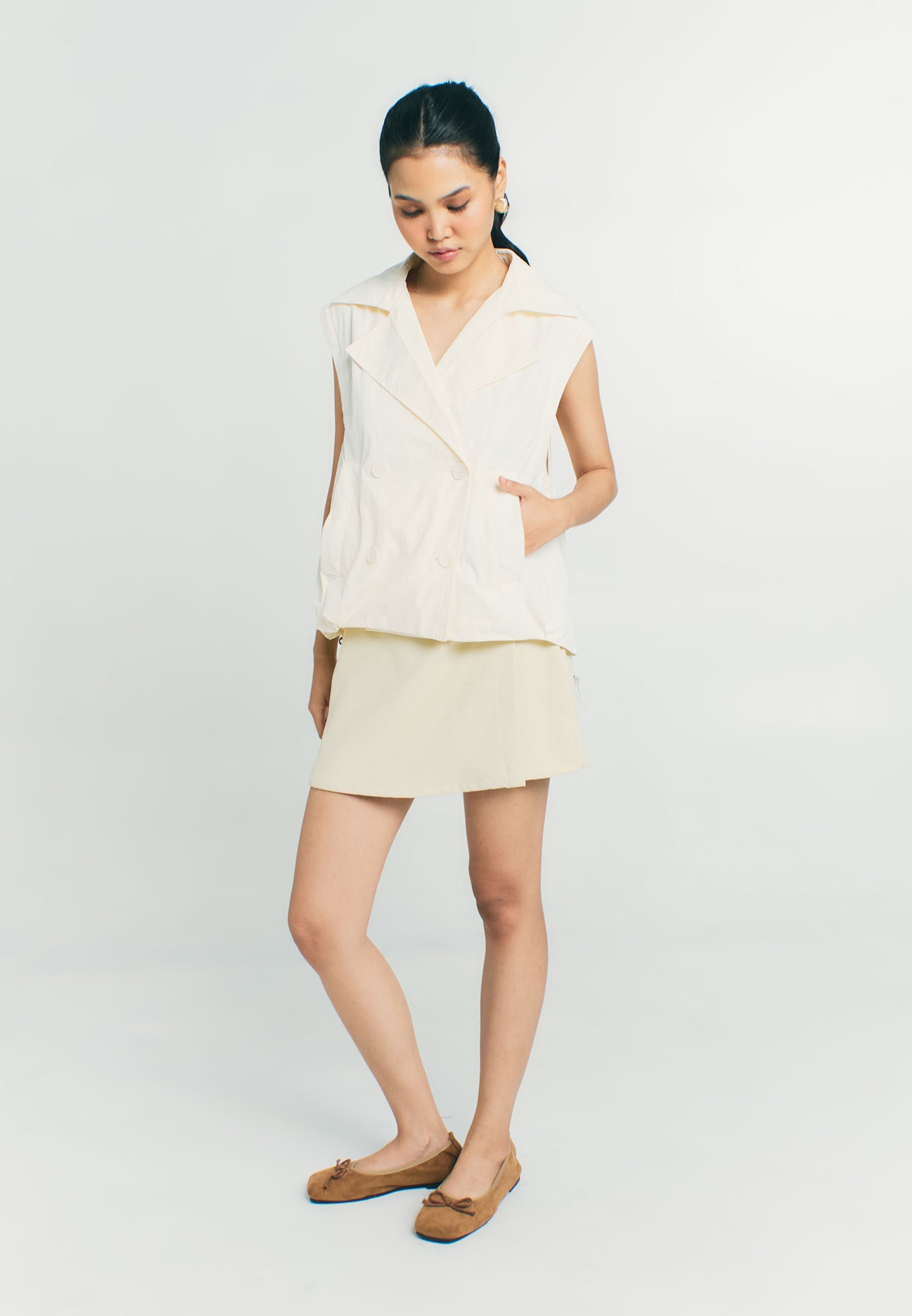 RAF Quiver Long Sleeve Jacket 2 Way  (Cream)