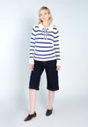 Raf Dara Long Sleeve Top (White/Navy)