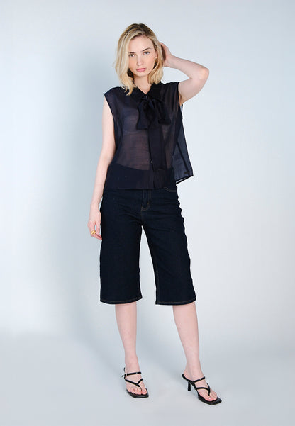 Raf Fana Sleeveless Top (Mid.Blue)