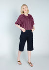 Raf Ford Quarter Sleeve Jacket Top (Maroon)