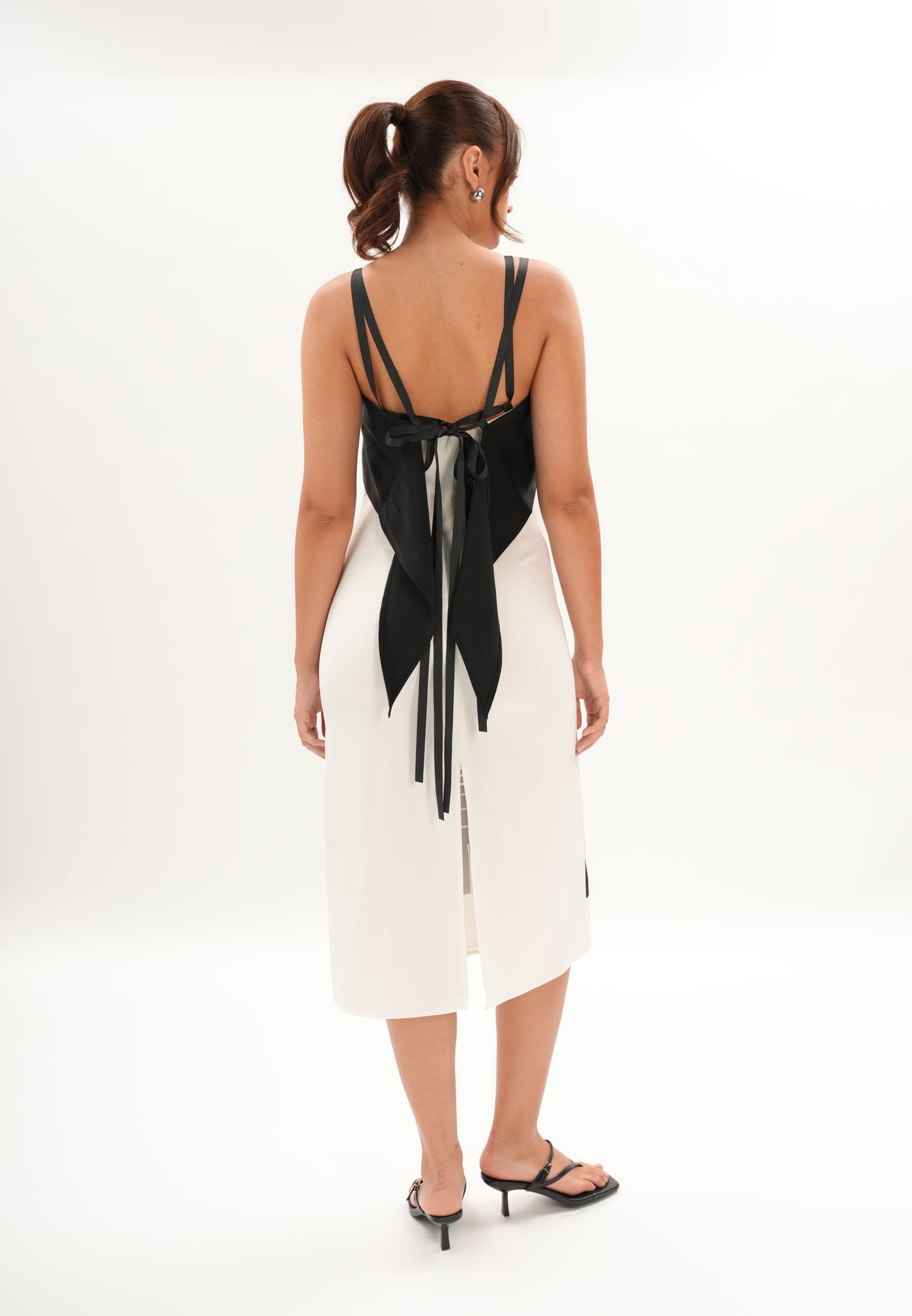 Archetype Refined Raven Multi-Way Sleeveless Dress (Printed White)