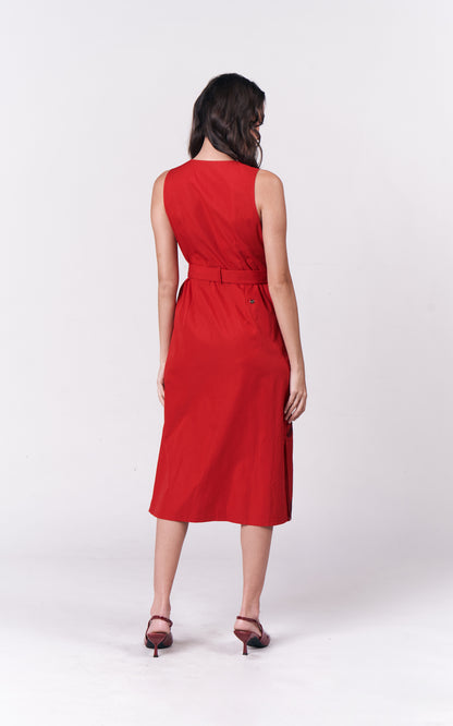 Rozalia Sleeveless Dress (Red)