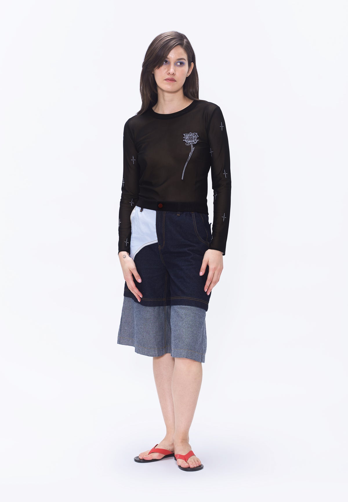 Plains & Prints x Randolf Rose Long Sleeve Top (Black)