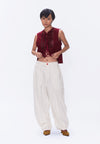 Plains & Prints X Randolf Wave Sleeveless Vest (Oxblood)