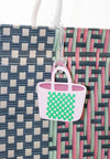 Plains & Prints × Pete Rich Tote Bag W/ Charm (Pink/Green)