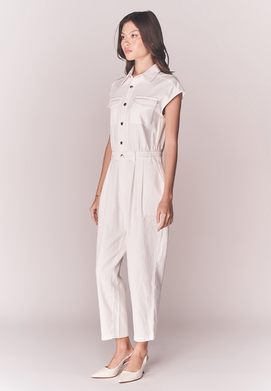 White Code Bellizzi Sleeveless Pantsuit (Off-white)