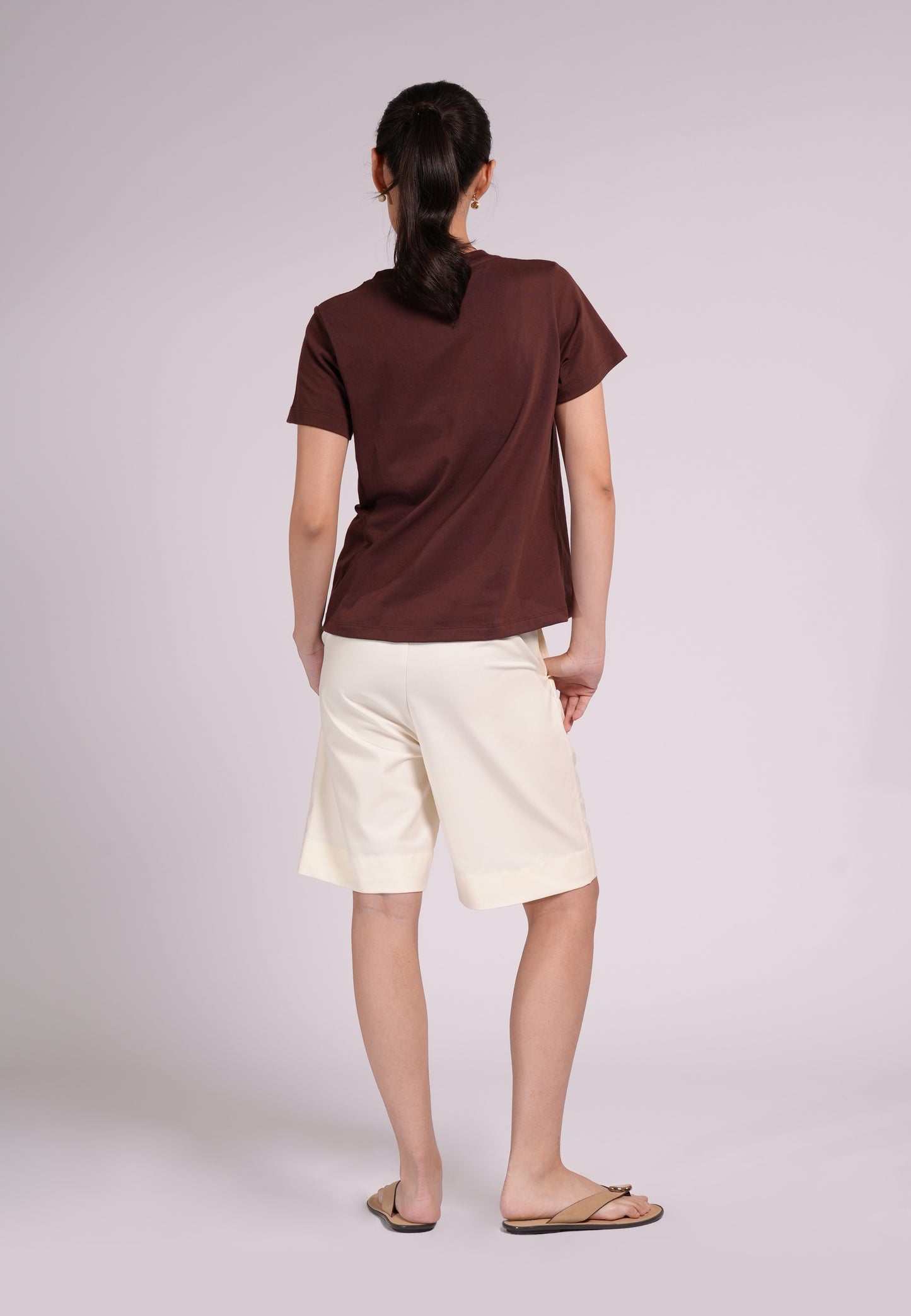 Summer Tees 2026 Bernila Short Sleeve Shirt Top(Brown)