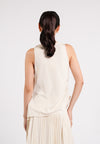 Cameron Sleeveless Top (Spot Print Cream)