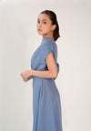 Fedora Extended Sleeve Dress (Dark Blue)
