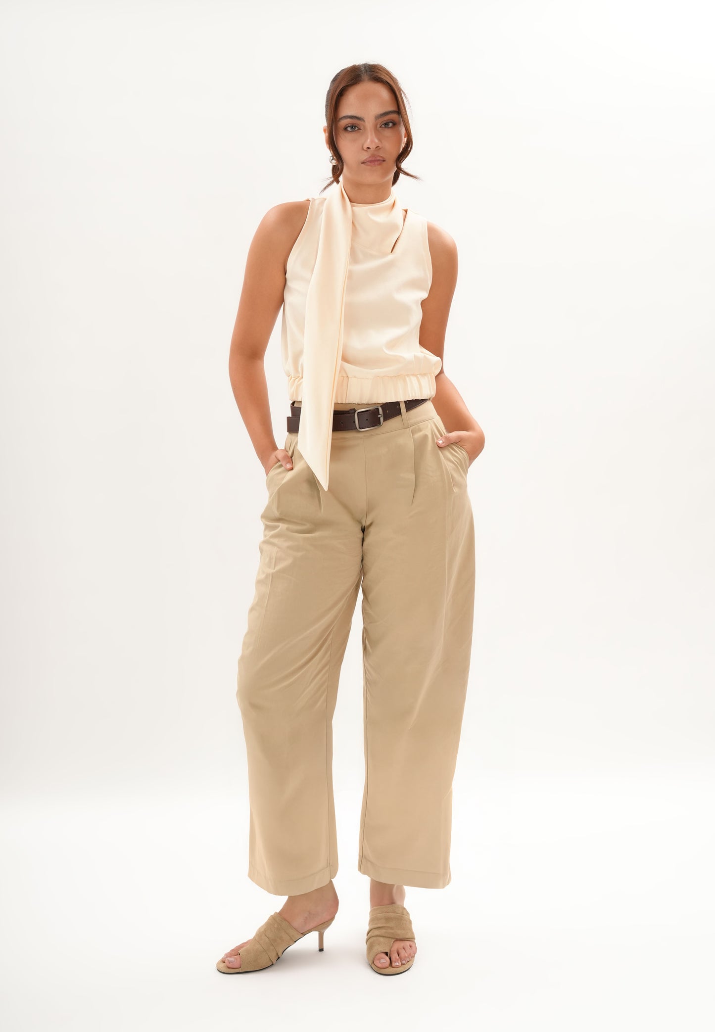 Frey Sleeveless Top (Cream)