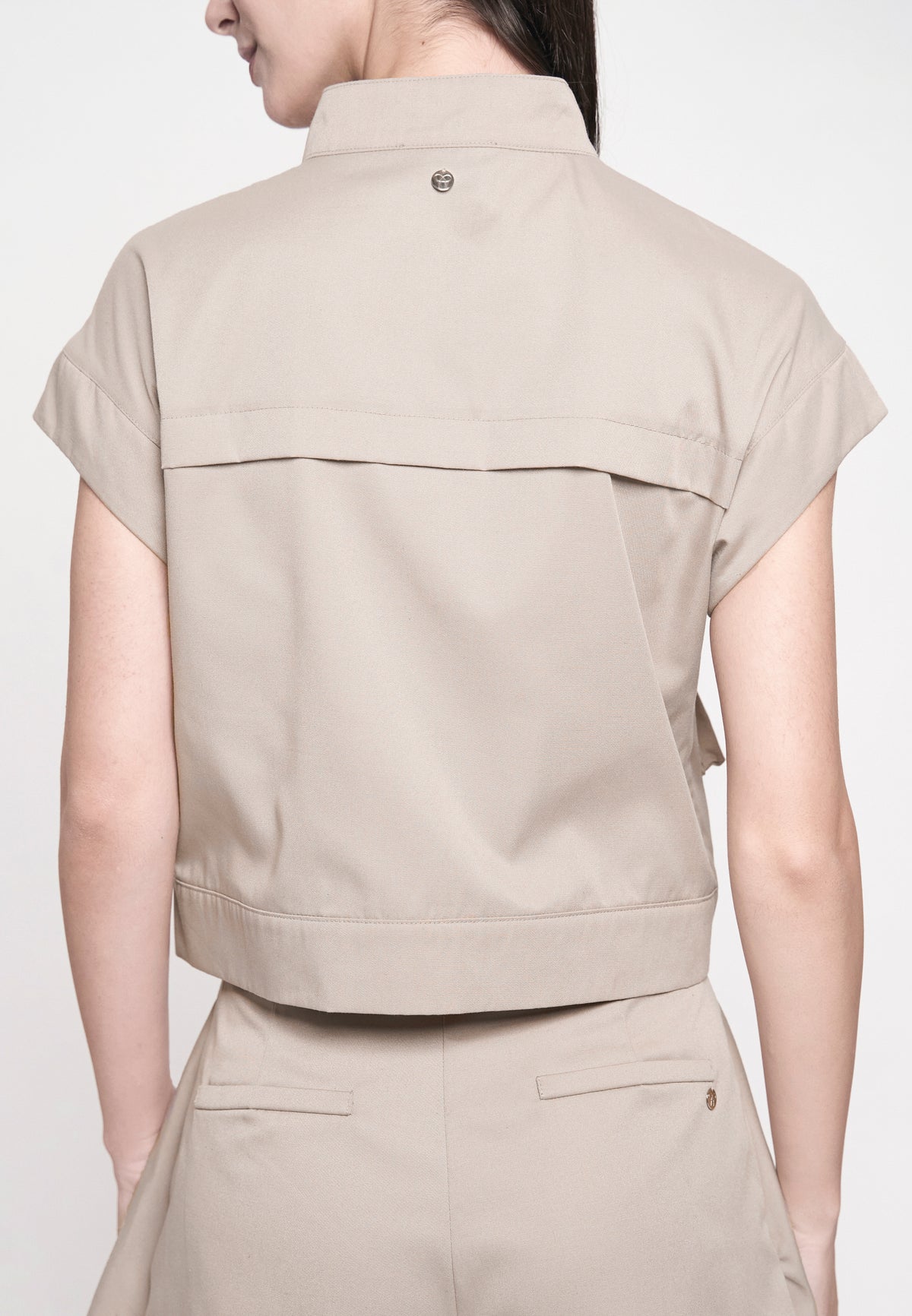 Gaile Short Sleeve Top (Taupe)