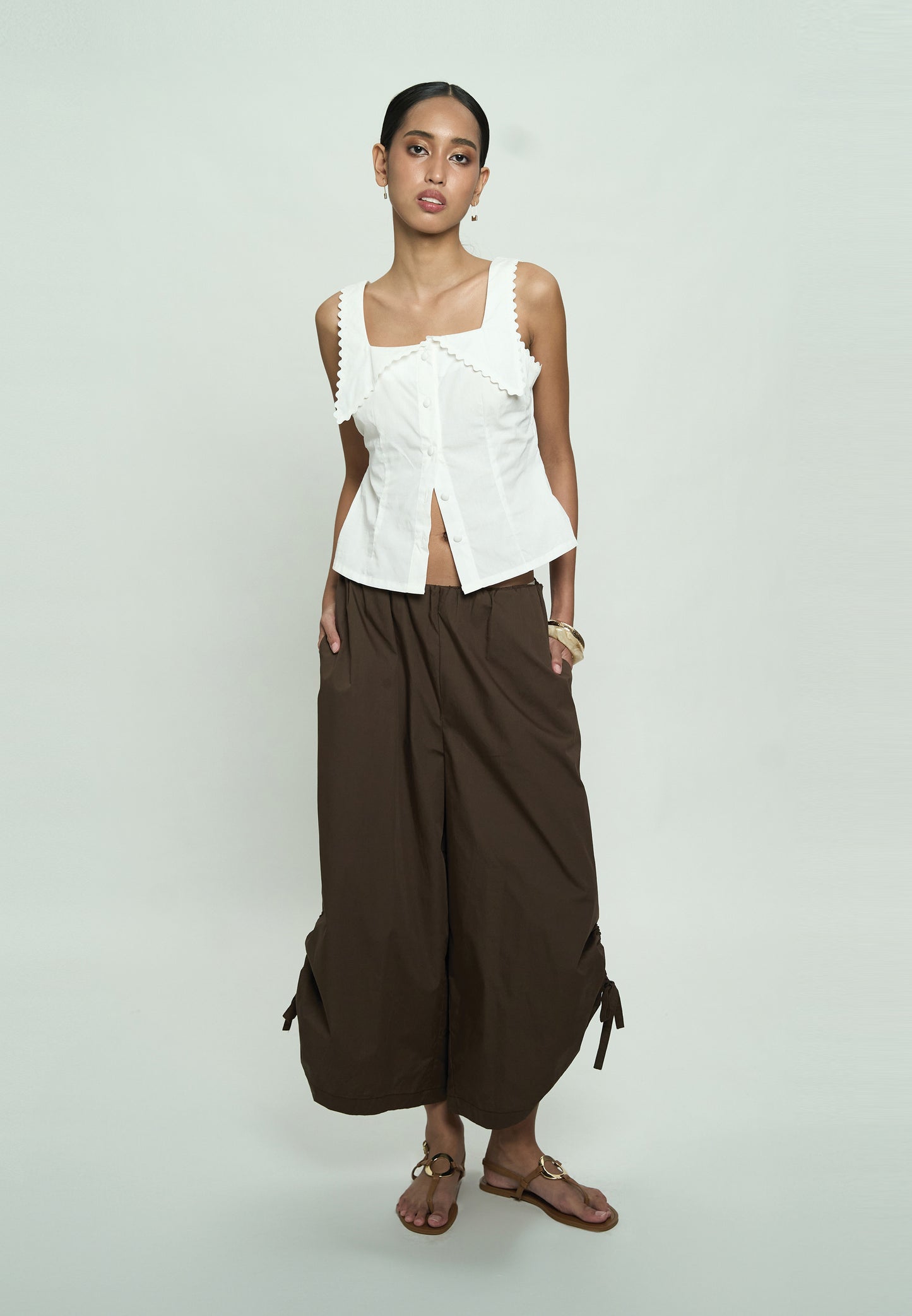 Gentry Sleeveless Top (Offwhite)