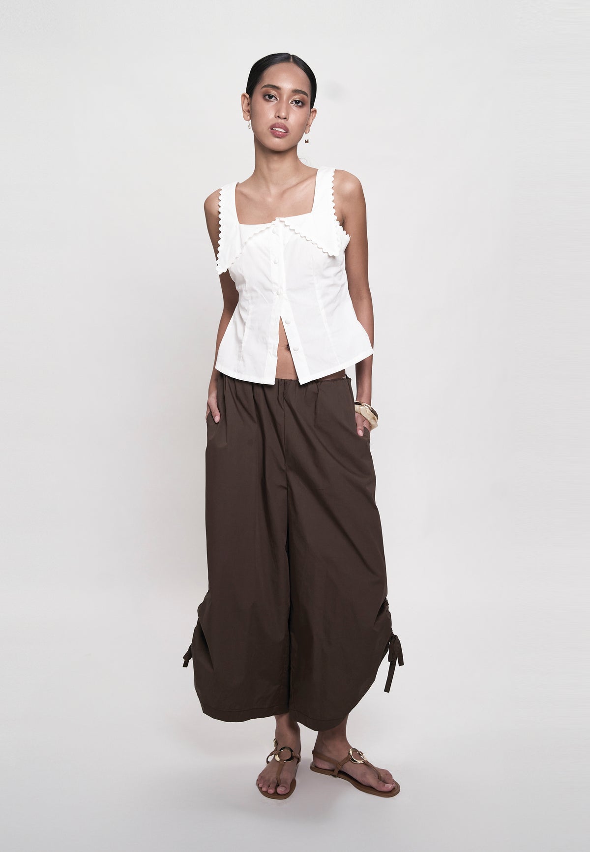 Gentry Sleeveless Top (Offwhite)