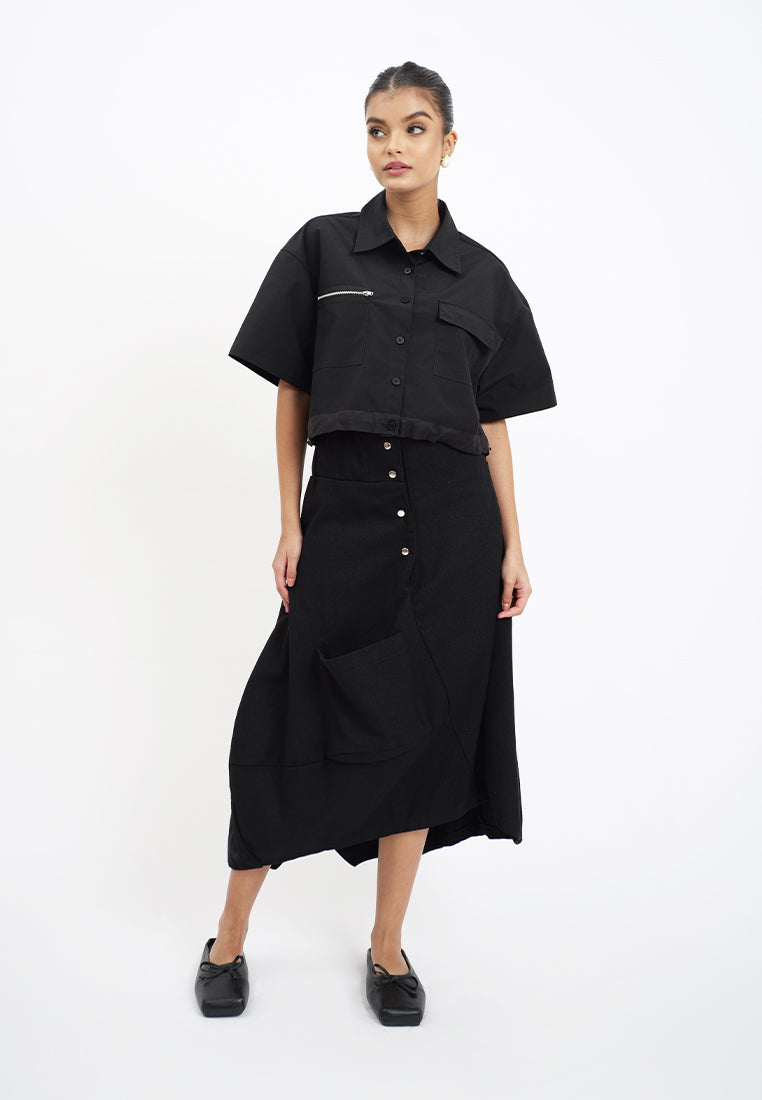 Raf Heron Short Sleeve Top (Black)