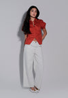 Holiday 2025 Ibhya Short Sleeve Top (Red)