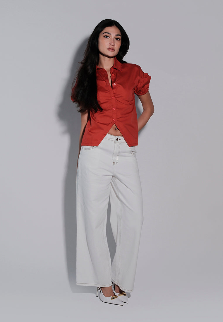 Holiday 2025 Ibhya Short Sleeve Top (Red)