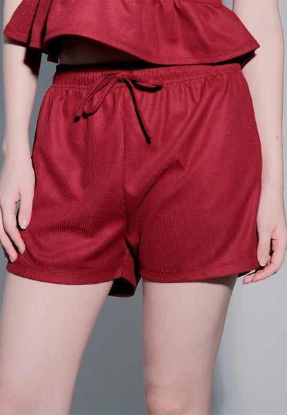 Holiday 2025 Imma Top And Shorts Set Top (Burgundy)