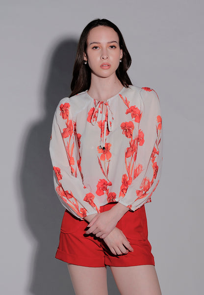 Holiday 2025 Indee Long Sleeve Top (Printed Red)