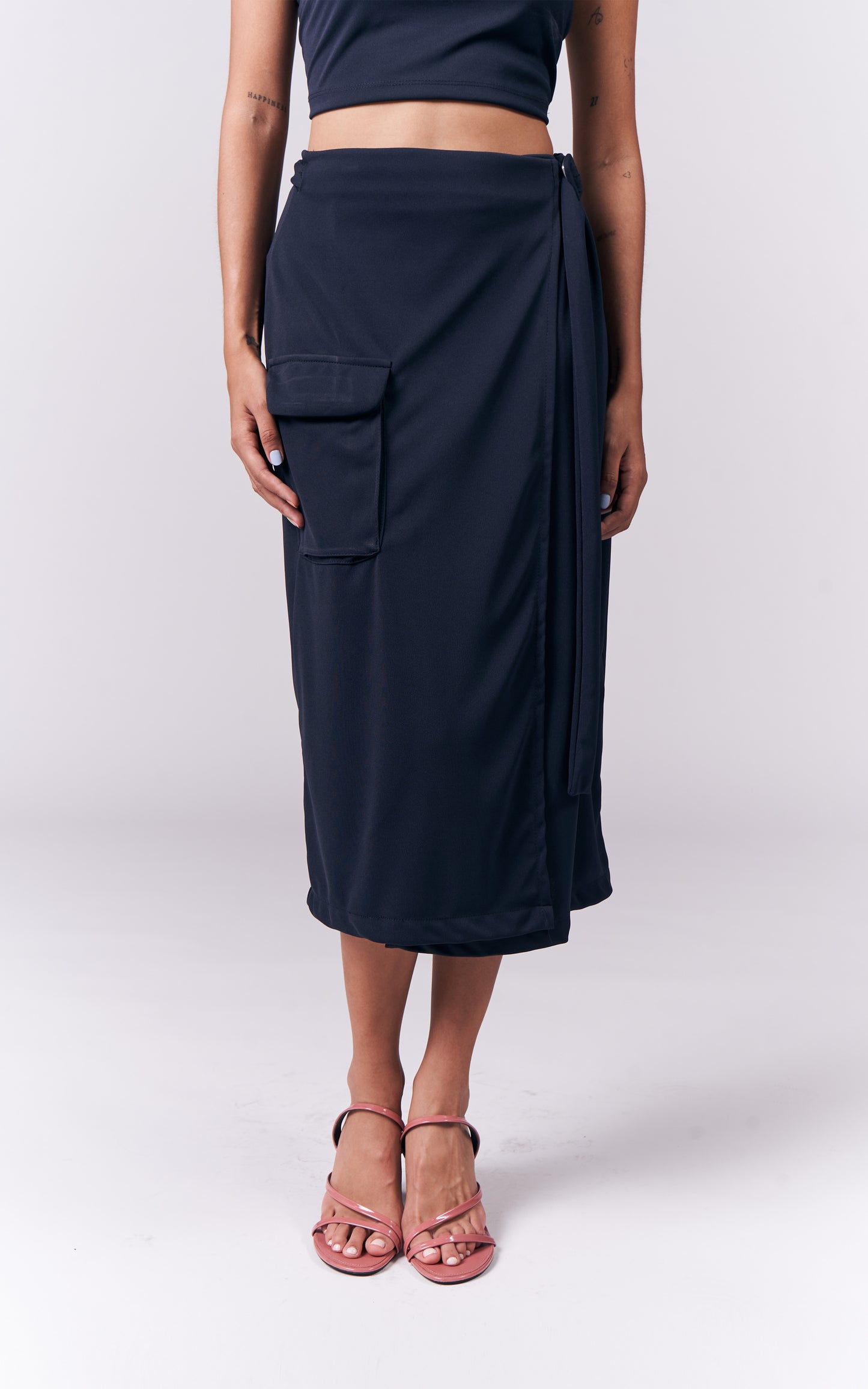 Jazmine Sleeveless And Skirt (Navy)