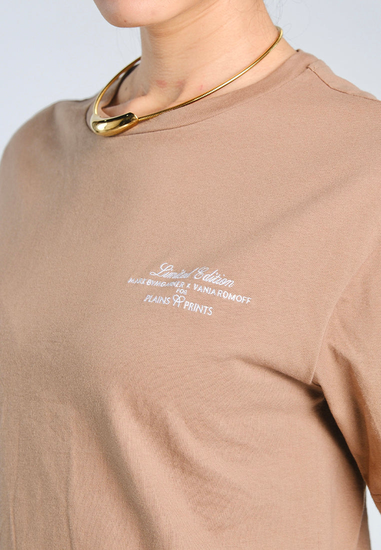 Mark Bumgarner X Vania Romoff For Plains & Prints Limited Edition Tee Top (Brown)
