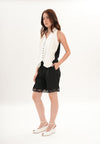 Archetype Refined Lucent Sleeveless Top (White/Black)