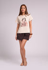 Summer Tees 2026 Maria Short Sleeve Shirts Top (Khaki)