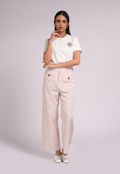 Summer Tees 2026 Odesa Short Sleeve Shirt Top(White)