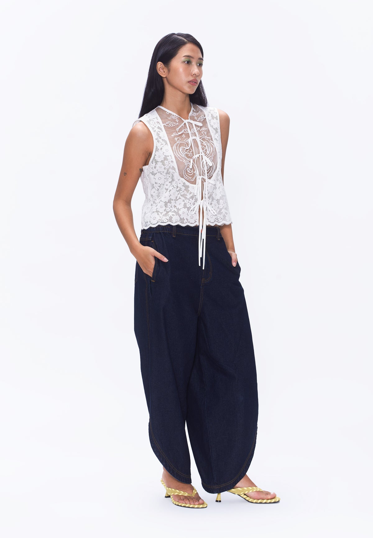 Plains & Prints X Randolf Wave Sleeveless Vest (Offwhite)