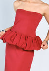 Mark Bumgarner X Vania Romoff For Plains & Prints Audrey Tube Top (Red)