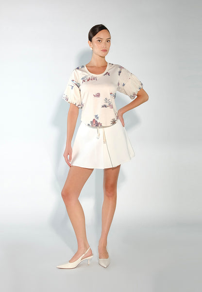 Sari- Sari Calado Skort (Off-white)